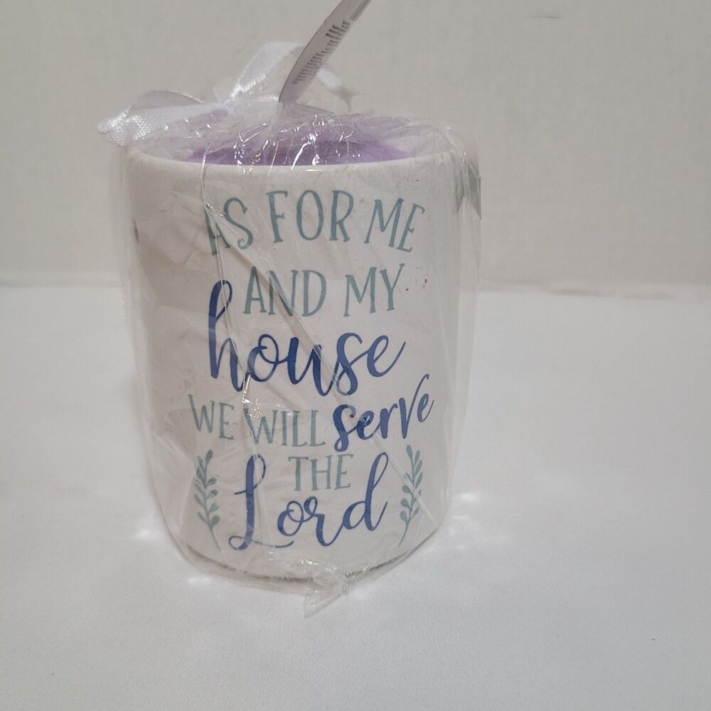 Christian Wax Melt Warmer As For Me & My House Serve The Lord Joshua 24:15 New
